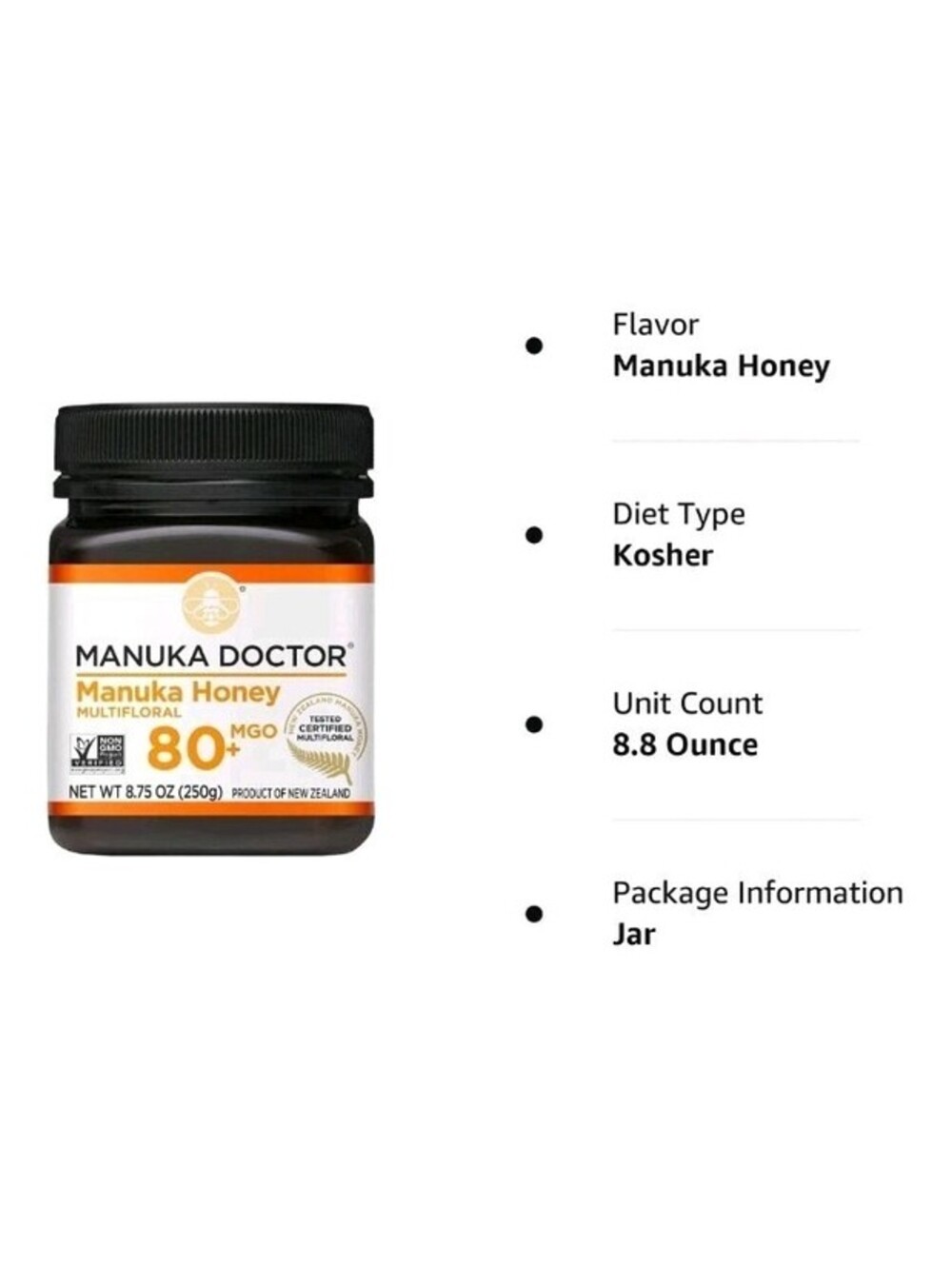 Manuka Doctor MGO 80+ Manuka Honey 8.75 Oz